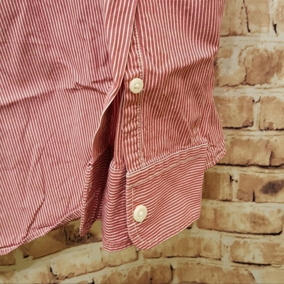 Vintage Old Navy Pin Striped Button Down Blouse Large - Picture 5 of 9
